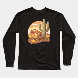 Arizona Desert with Cowboy Hat Long Sleeve T-Shirt